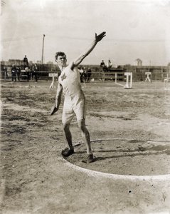Martin Sheridan Throwing the Discus at the 1904 Olympics